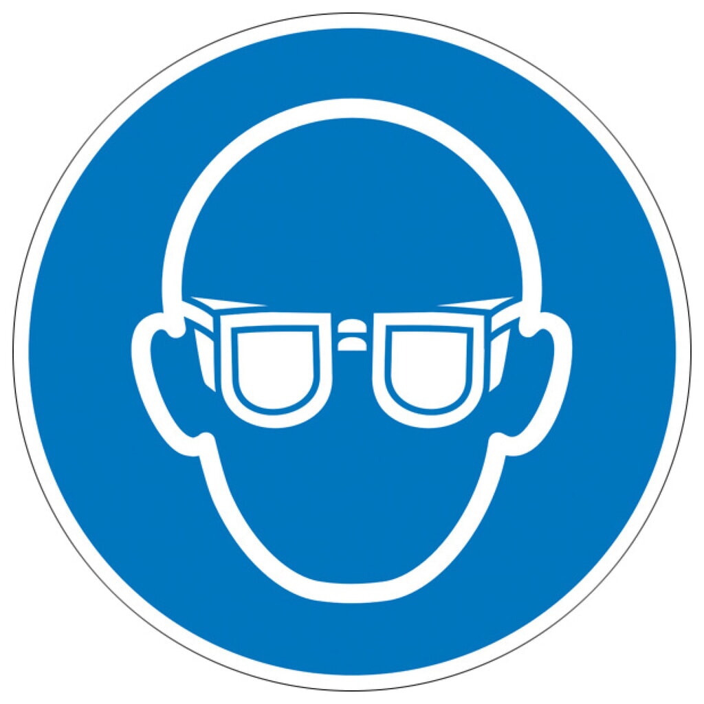Product afbeelding: SafetyMarking® Oogbescherming gebruiken, Ø 100 mm, folie