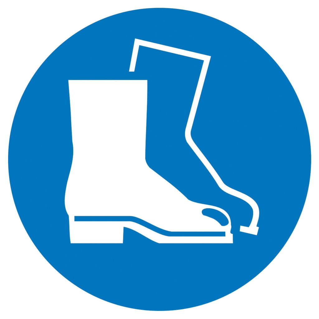 Product afbeelding: SafetyMarking® Veiligheidsschoenen dragen, Ø 100 mm, folie
