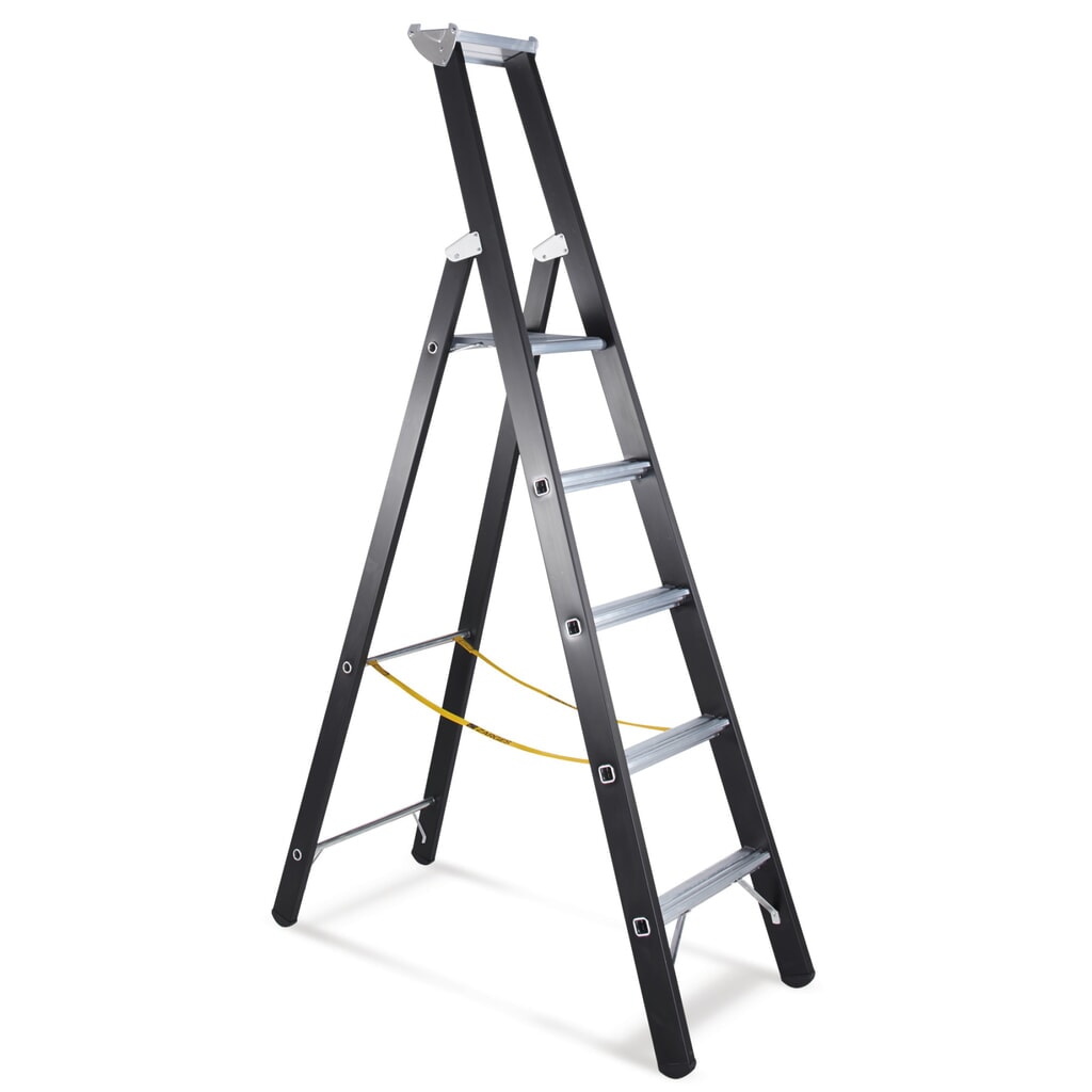 Geëloxeerde staande ladder ZARGES, 1-zijdig oploopbaar, stahoogte 0,80 m Productafbeelding nr. 1: Geëloxeerde staande ladder ZARGES, 1-zijdig oploopbaar, stahoogte 0,80 m