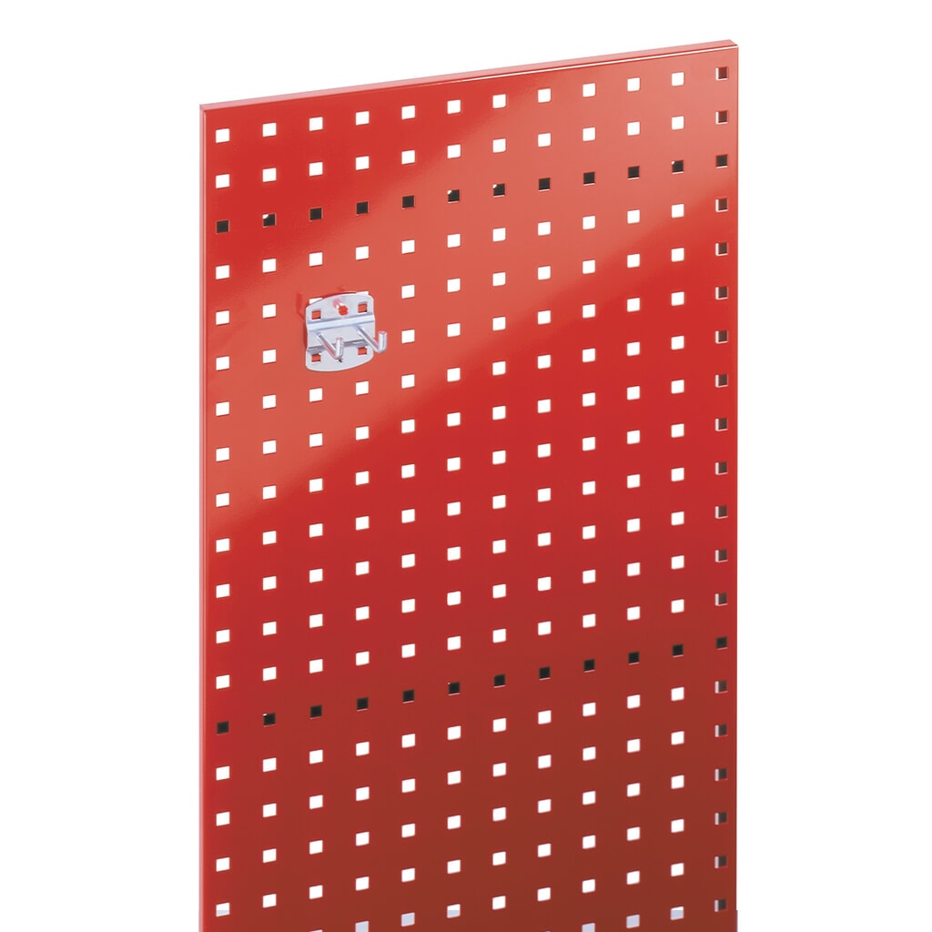 Geperforeerde plaat, hxb 450 x 1.000 mm, verkeersrood Product afbeelding: Geperforeerde plaat, hxb 450 x 1.000 mm, verkeersrood