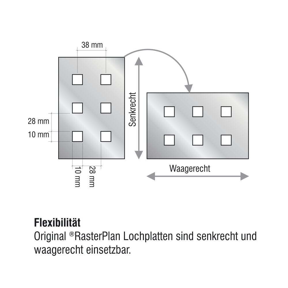 Productafbeelding nr. 5: Geperforeerde plaat, hxb 450 x 500 mm, zuiver wit