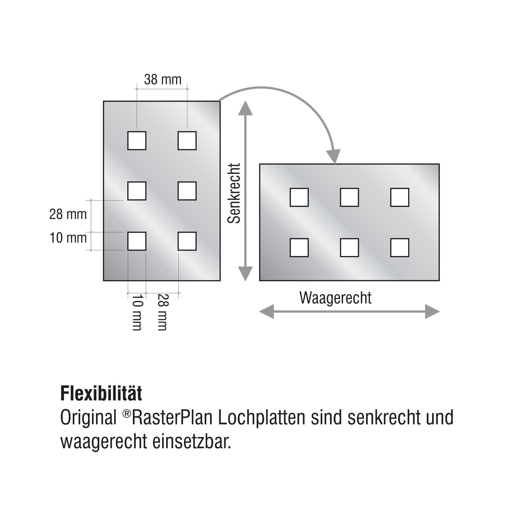 Productafbeelding nr. 5: Geperforeerde plaat, hxb 450 x 2.000 mm, leigrijs