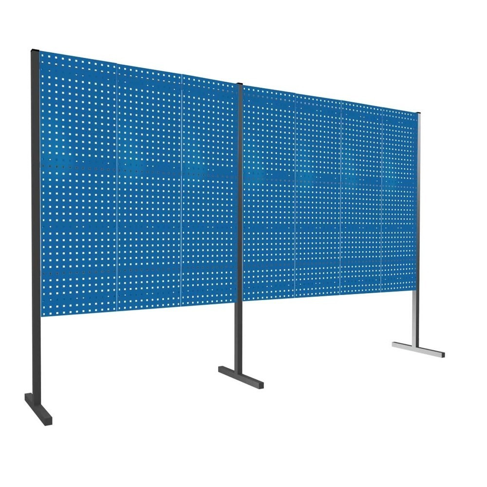 Product afbeelding: 7 geperforeerde platen, dubbel veld 180°, h 1500 mm, gentiaanblauw