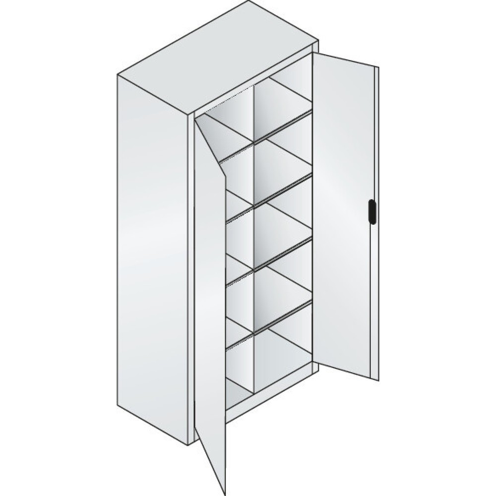 Productafbeelding nr. 5: Gereedschapskast C+P, laden 4x174 mm, 6 legborden, breedte 930 mm, lichtgrijs, lichtblauw