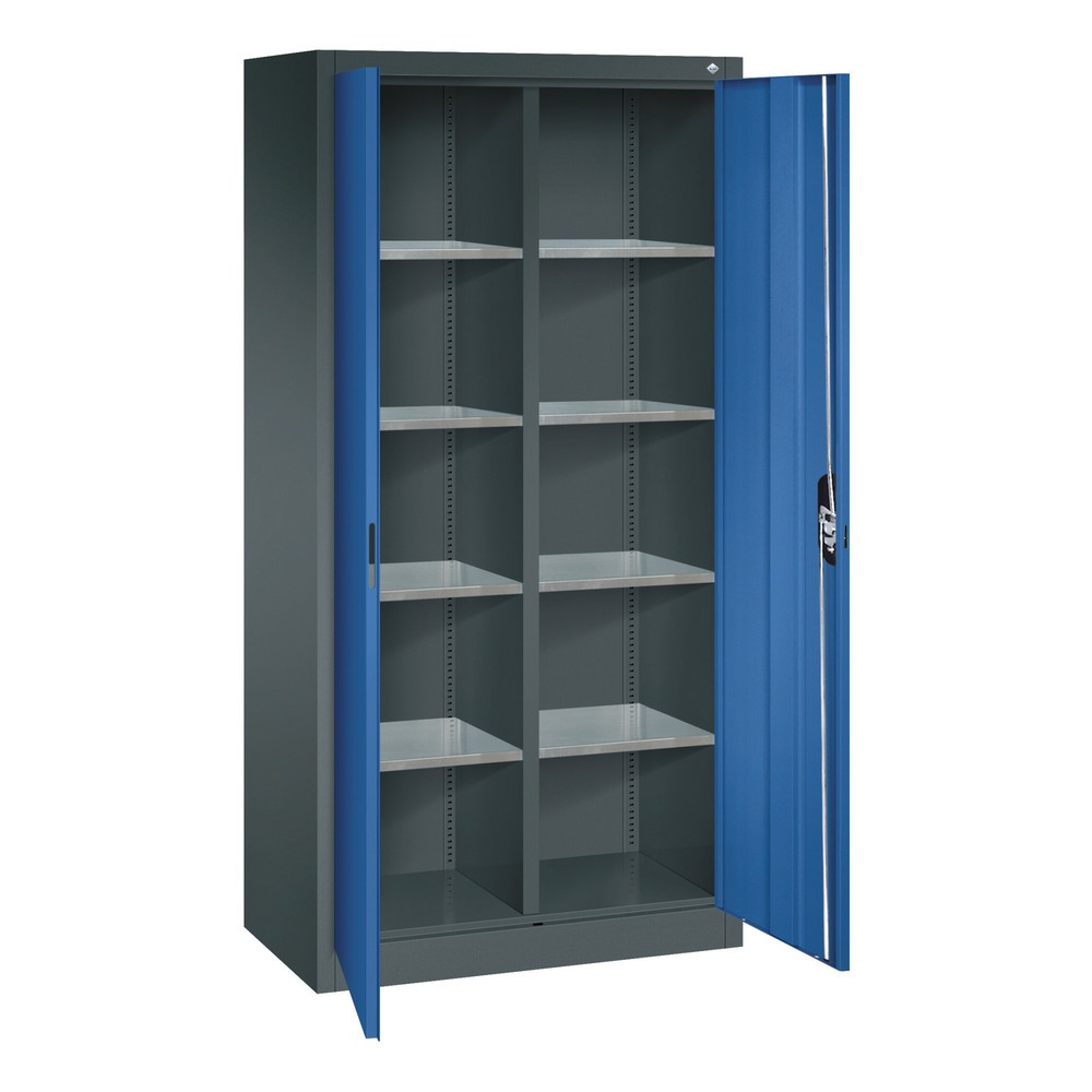 Productafbeelding nr. 6: Gereedschapskast C+P, laden 4x174 mm, 6 legborden, breedte 930 mm, lichtgrijs, robijnrood