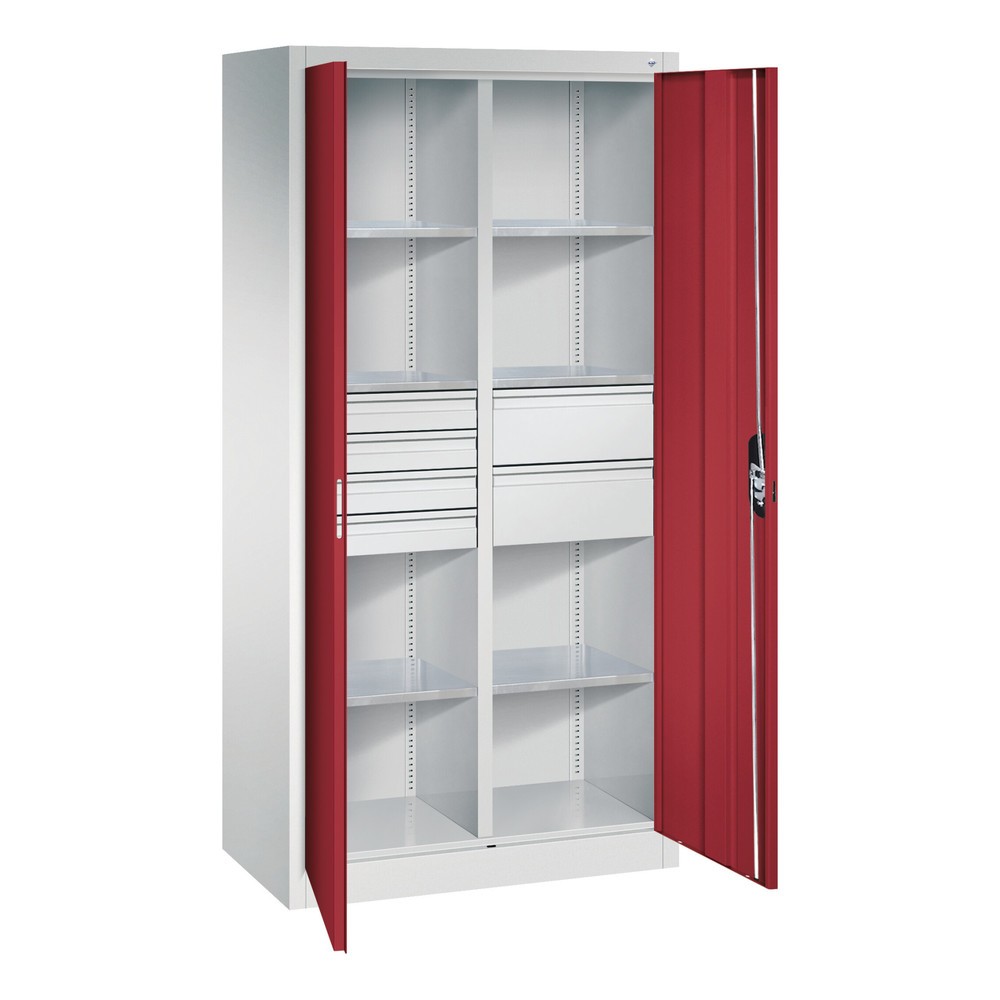 Productafbeelding nr. 6: Gereedschapskast C+P, laden 4x86 + 2x174 mm, 6 legborden, breedte 930 mm, antracietgrijs, zwartgrijs