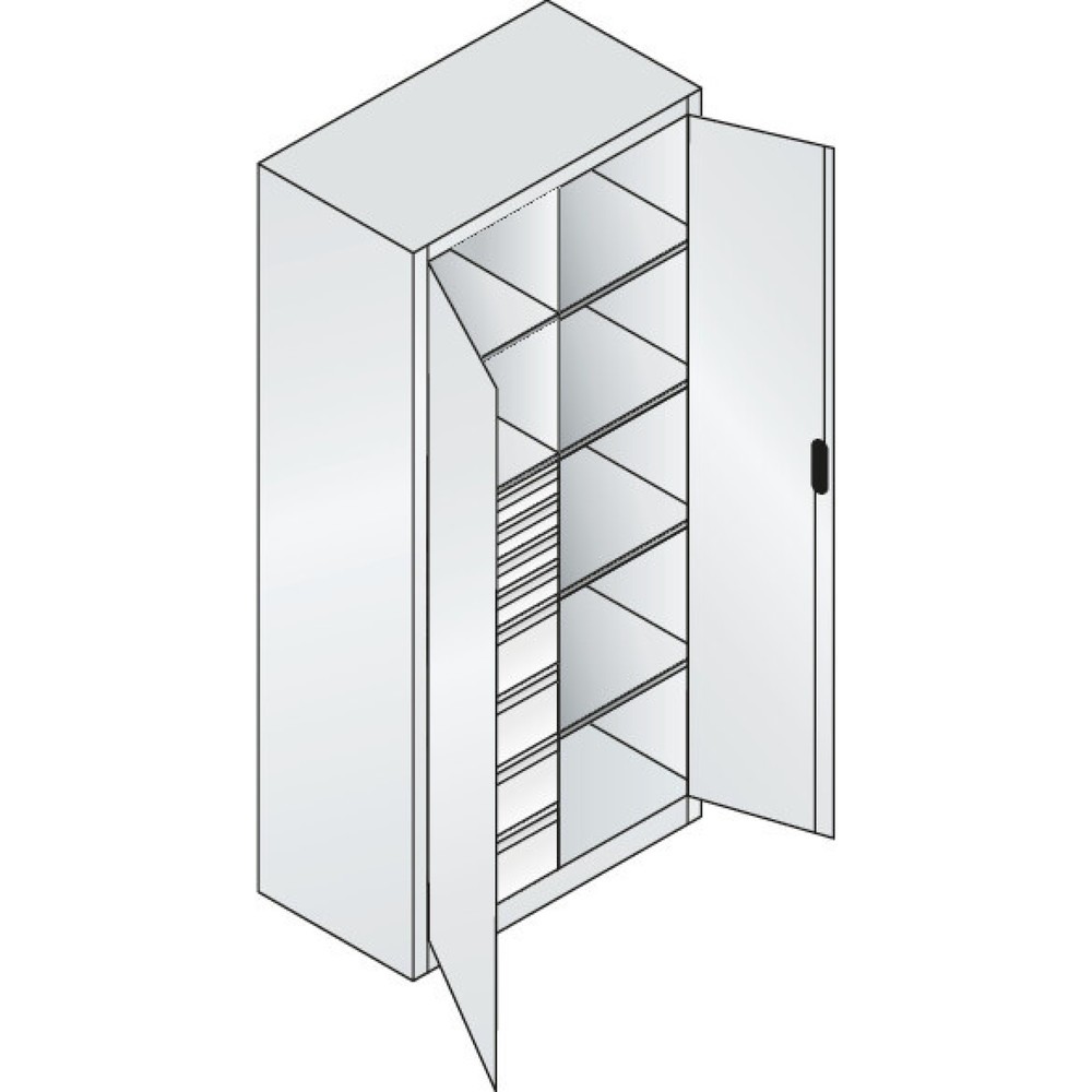 Productafbeelding nr. 7: Gereedschapskast C+P, 4x86 + 4x174 mm, 6 legborden, breedte 930 mm, antracietgrijs, antracietgrijs