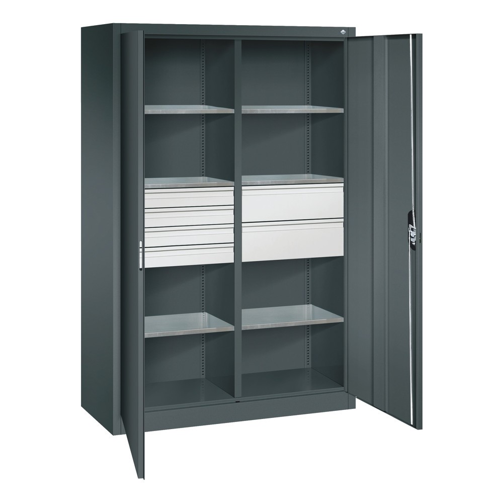 Productafbeelding nr. 6: Gereedschapskast C+P, laden 4x86 + 2x174 mm, 6 legborden, breedte 1.200 mm, antracietgrijs, antracietgrijs