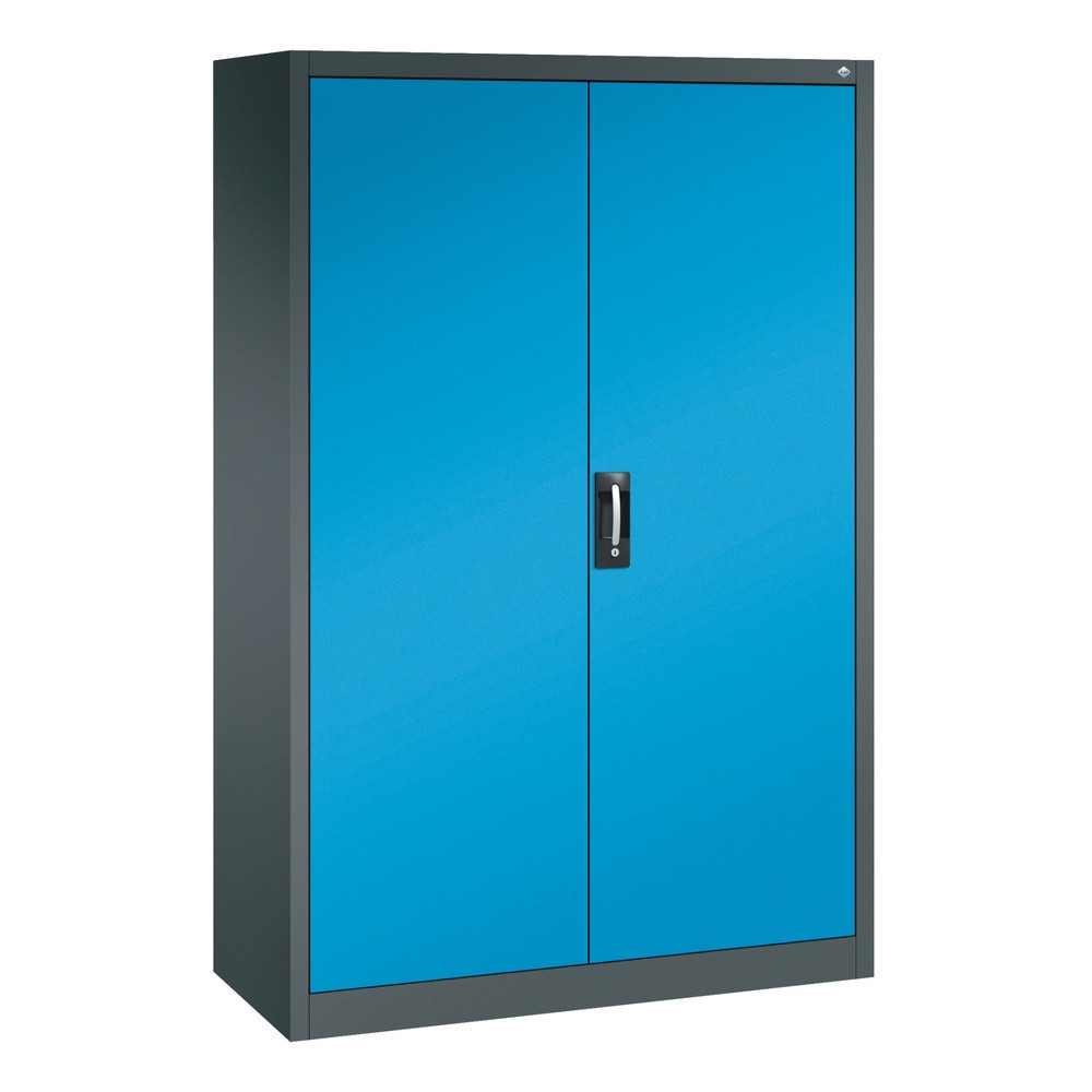Product afbeelding: Gereedschapskast C+P, laden 4x86 + 4x174 mm, 6 legborden, breedte 1.200 mm, antracietgrijs, lichtblauw
