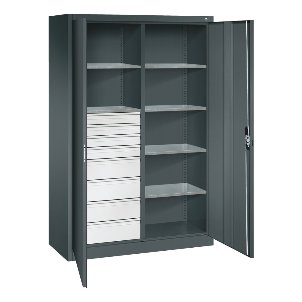 Productafbeelding nr. 6: Gereedschapskast C+P, laden 4x86 + 4x174 mm, 6 legborden, breedte 1.200 mm, antracietgrijs, antracietgrijs