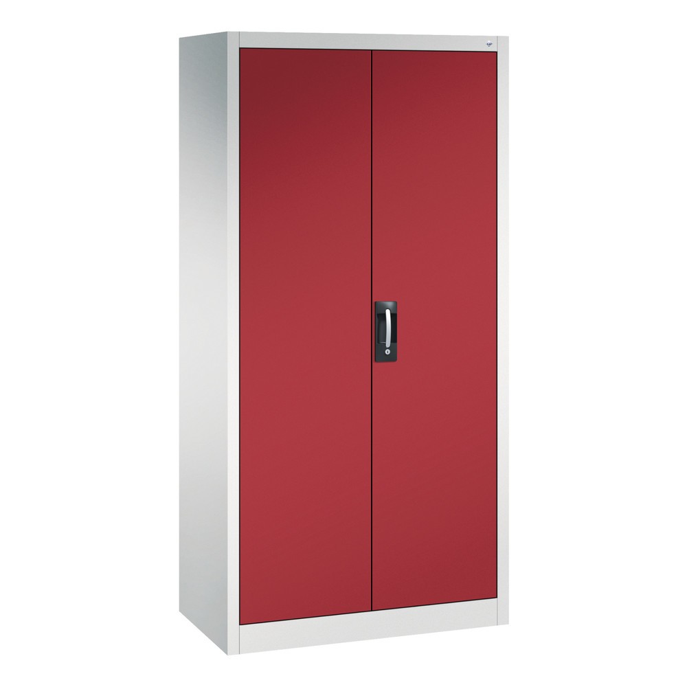 Product afbeelding: Gereedschapskast C+P, laden 4x174 mm, 6 legborden, breedte 930 mm, lichtgrijs, robijnrood