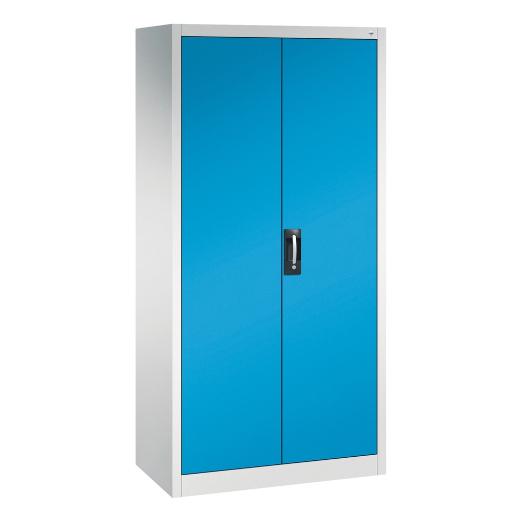 Gereedschapskast C+P, laden 4x174 mm, 6 legborden, breedte 930 mm, lichtgrijs, lichtblauw Product afbeelding: Gereedschapskast C+P, laden 4x174 mm, 6 legborden, breedte 930 mm, lichtgrijs, lichtblauw