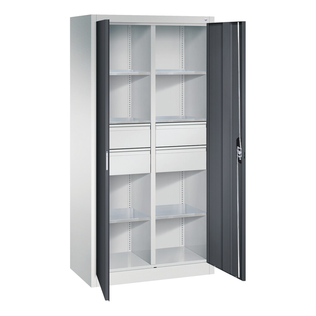 Productafbeelding nr. 9: Gereedschapskast C+P, laden 4x174 mm, 6 legborden, breedte 930 mm, lichtgrijs, zwartgrijs