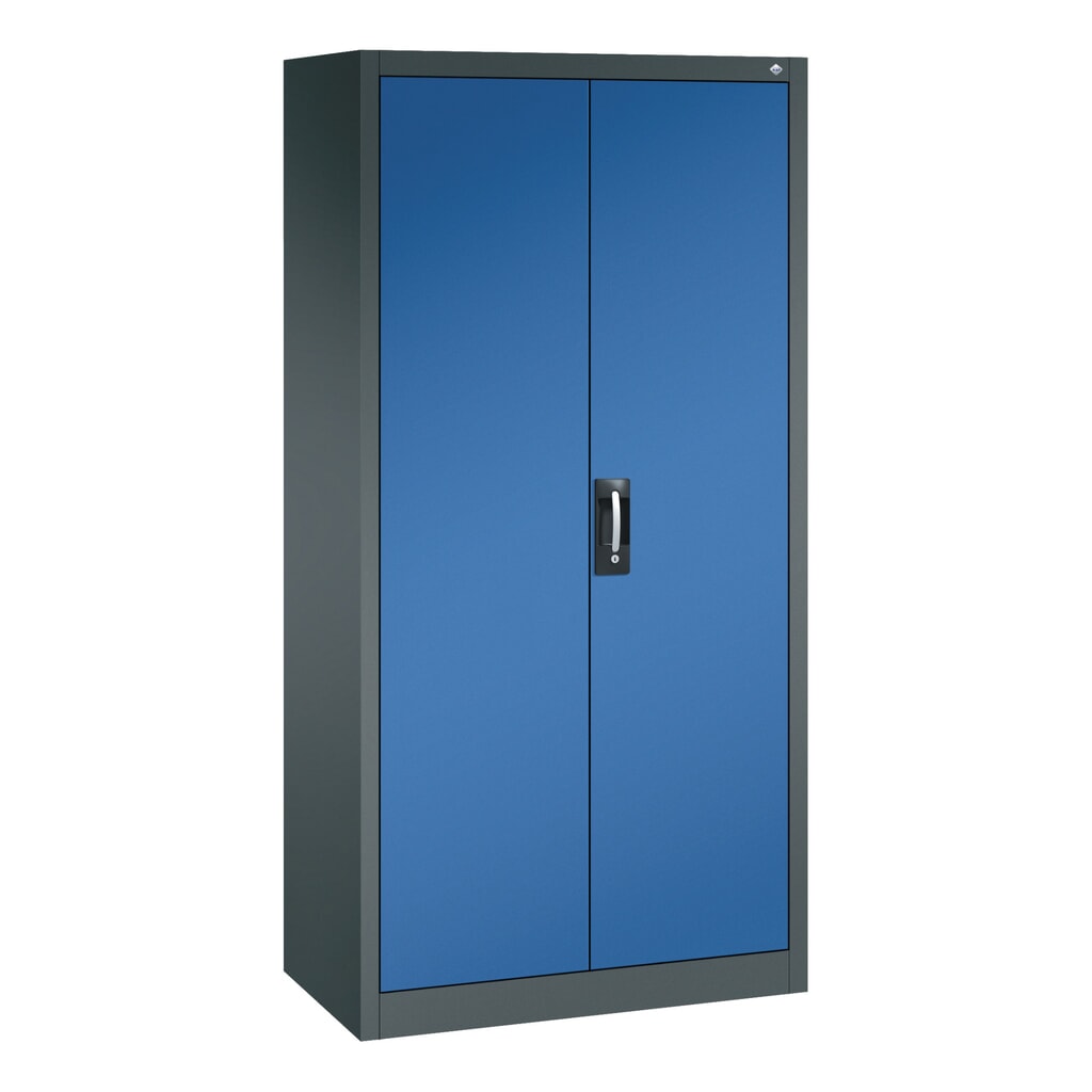 Product afbeelding: Gereedschapskast C+P, 4x86 + 4x174 mm, 6 legborden, breedte 930 mm, antracietgrijs, gentiaanblauw