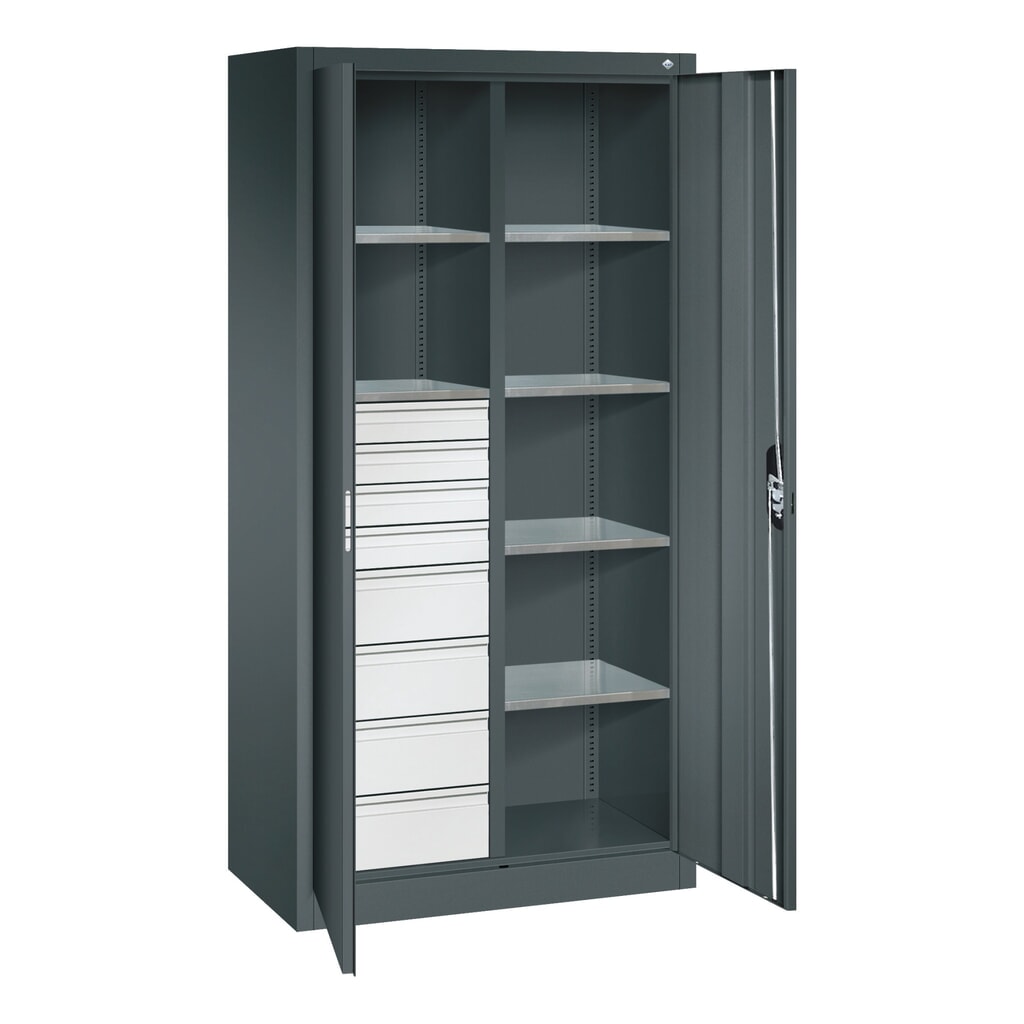 Gereedschapskast C+P, 4x86 + 4x174 mm, 6 legborden, breedte 930 mm, antracietgrijs, antracietgrijs Productafbeelding nr. 10: Gereedschapskast C+P, 4x86 + 4x174 mm, 6 legborden, breedte 930 mm, antracietgrijs, antracietgrijs