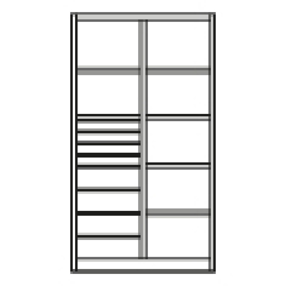 Productafbeelding nr. 7: Gereedschapskast C+P, laden 4x86 + 4x174 mm, 6 legborden, breedte 1.200 mm, antracietgrijs, antracietgrijs