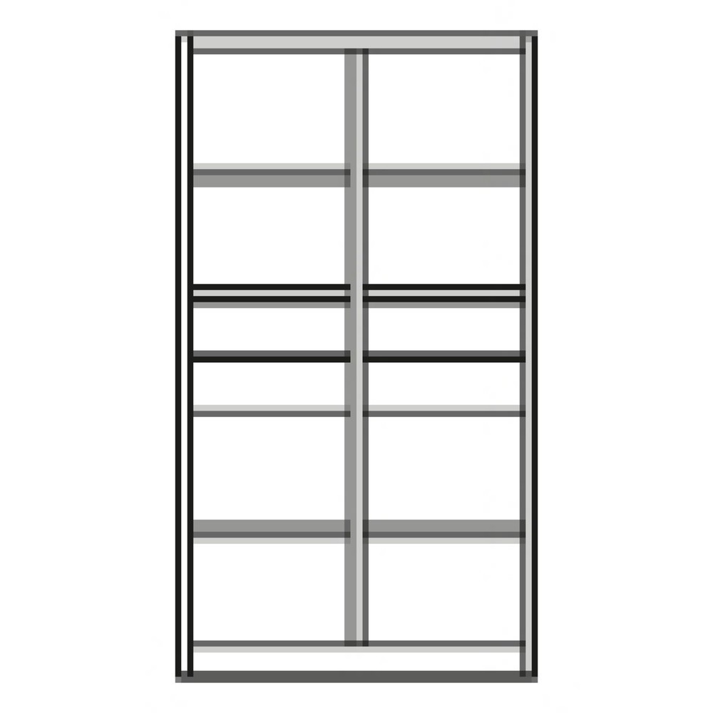 Productafbeelding nr. 7: Gereedschapskast C+P, laden 4x174 mm, 6 legborden, breedte 1.200 mm, lichtgrijs, robijnrood