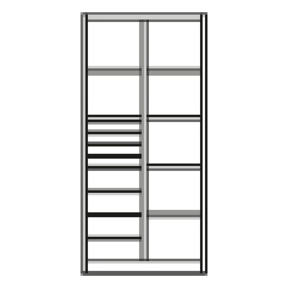 Productafbeelding nr. 10: Gereedschapskast C+P, 4x86 + 4x174 mm, 6 legborden, breedte 930 mm, antracietgrijs, antracietgrijs