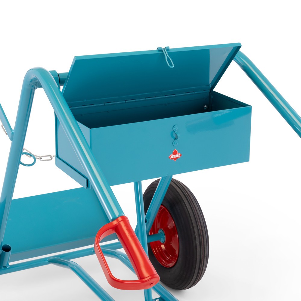 Productafbeelding nr. 2: Gereedschapskist voor steekwagen voor 2 stalen gasflessen Ameise®, leeg, afsluitbaar deksel, hxbxd 155 x 460 x 210 mm
