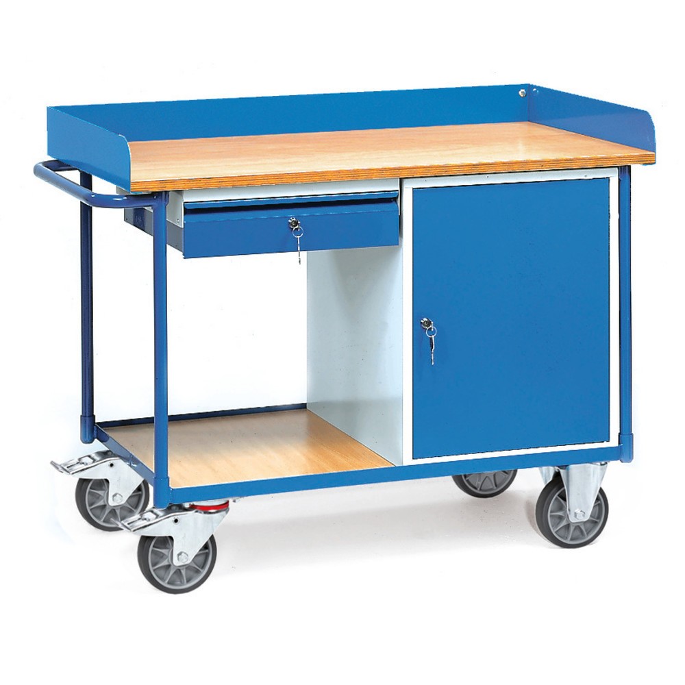 Product afbeelding: Gereedschapswagen fetra®, kast + 1 lade, met omranding, hxbxd 930 x 1.220 x 650 mm