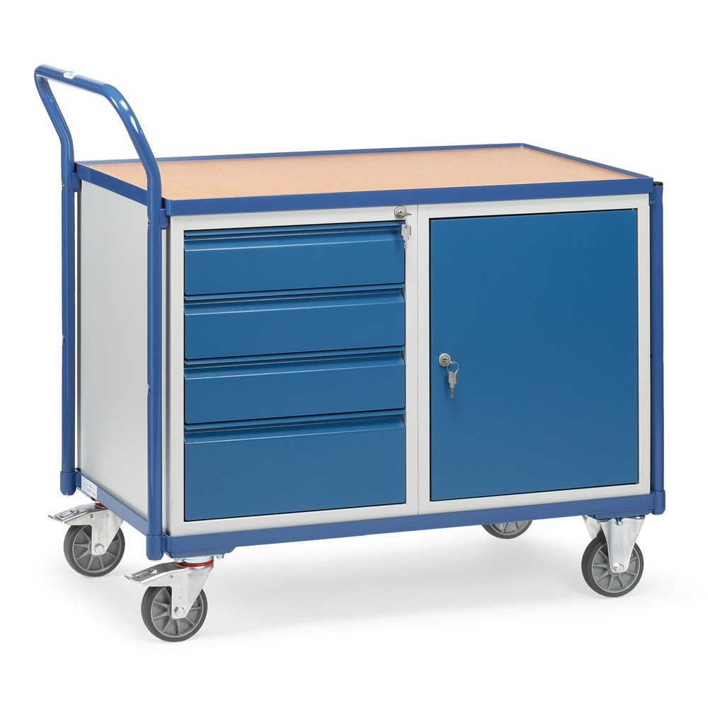 Product afbeelding: Gereedschapswagen fetra®, kast, 4 lades, draagvermogen 300 kg