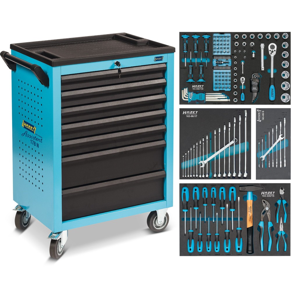 Product afbeelding: Gereedschapswagen HAZET® Assistent®, incl. 147-delig gereedschapsassortiment