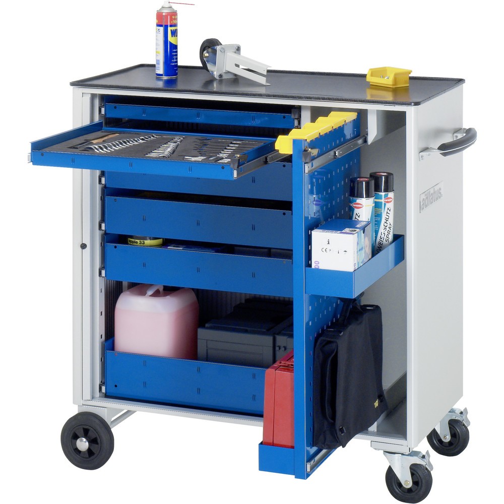 Product afbeelding: Gereedschapswagen RAU serie adlatus, hxbxd 1.080 x 1.025 x 520 mm, 6 lades 2 x 40, 3 x 105, 1 x 130 mm, metalen werkblad