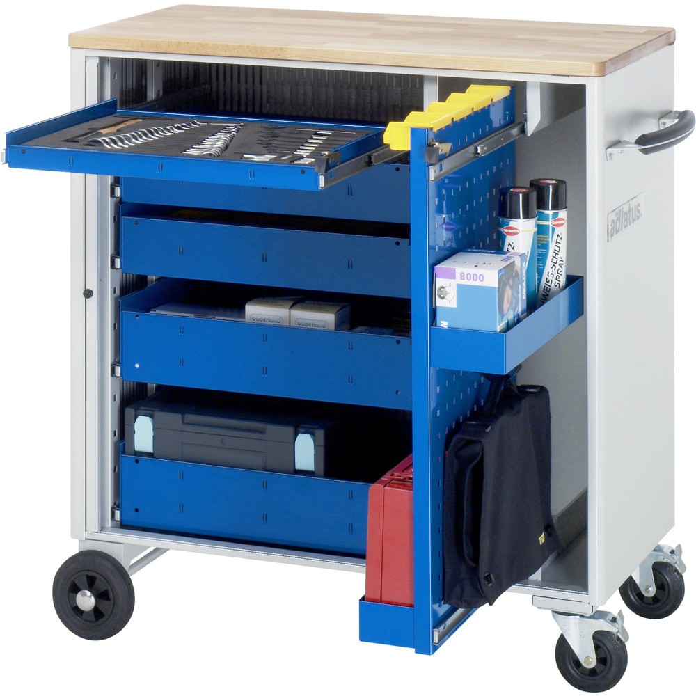 Productafbeelding nr. 1: Gereedschapswagen RAU serie adlatus, hxbxd 1.080 x 1.025 x 520 mm, 5 lades 1 x 40, 2 x 105, 2 x 130 mm, beuken werkblad
