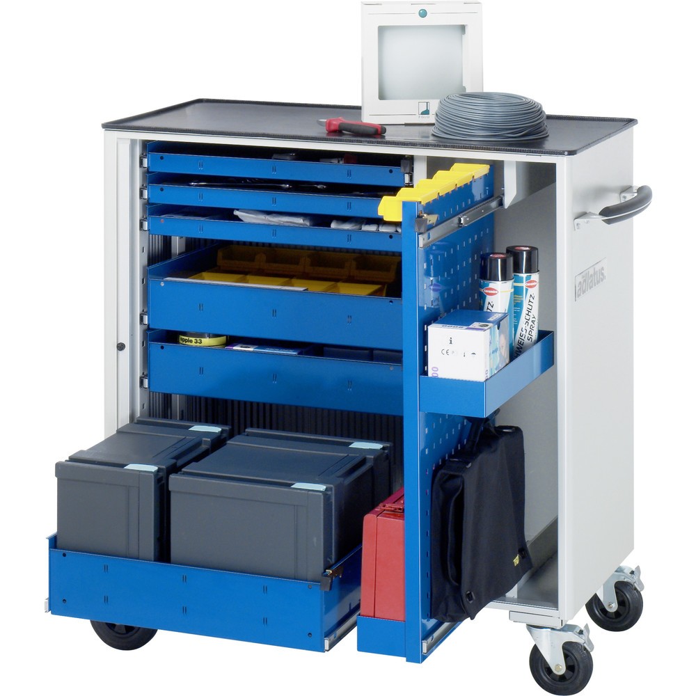 Product afbeelding: Gereedschapswagen RAU serie adlatus, hxbxd 1.080 x 1.025 x 520 mm, 6 lades 3 x 40, 2 x 105, 1 x 130 mm, metalen werkblad