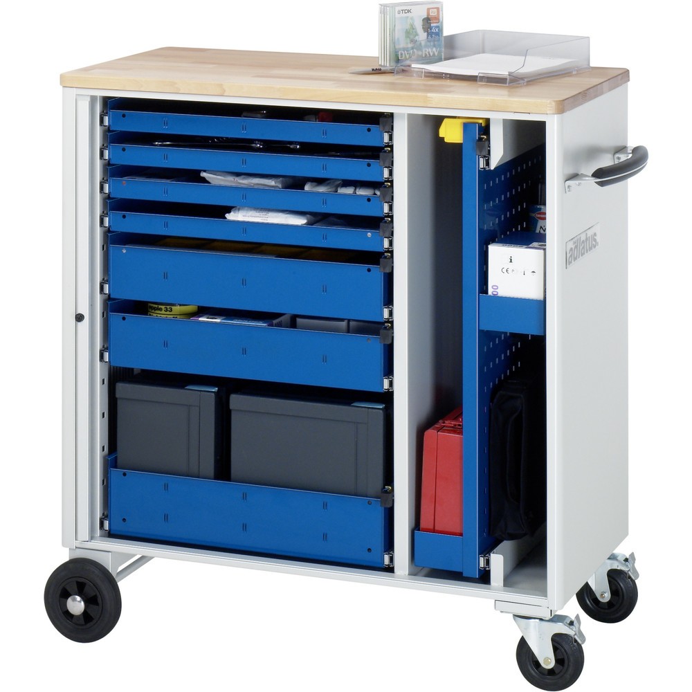 Productafbeelding nr. 1: Gereedschapswagen RAU serie adlatus, hxbxd 1.080 x 1.025 x 520 mm, 7 lades 4 x 40, 2 x 105, 1 x 130 mm, beuken werkblad