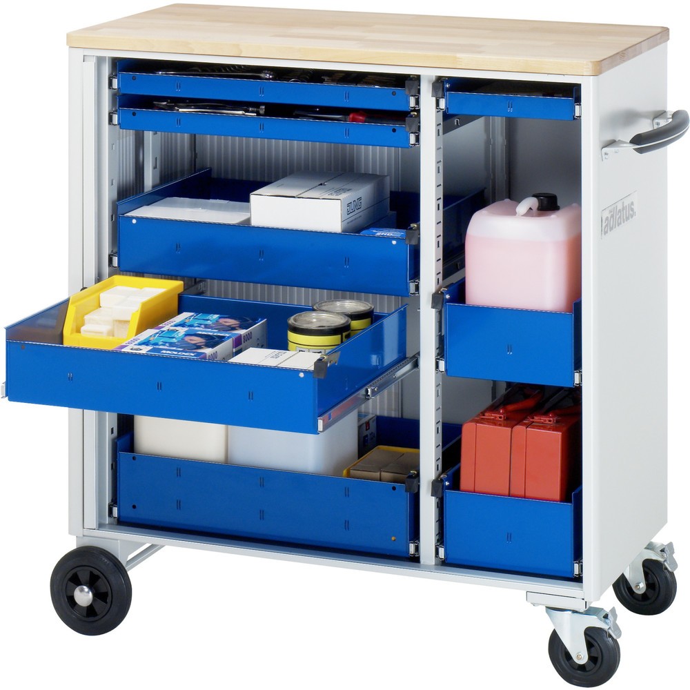 Productafbeelding nr. 1: Gereedschapswagen RAU serie adlatus, hxbxd 1.080 x 1.025 x 520 mm, 8 lades 3 x 40, 2 x 105, 3 x 130 mm, beuken werkblad