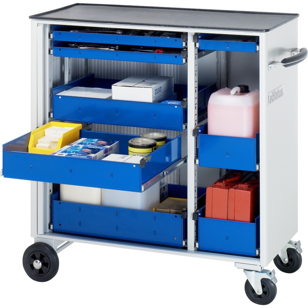 Productafbeelding nr. 1: Gereedschapswagen RAU serie adlatus, hxbxd 1.080 x 1.025 x 520 mm, 8 lades 3 x 40, 2 x 105, 3 x 130 mm, metalen werkblad