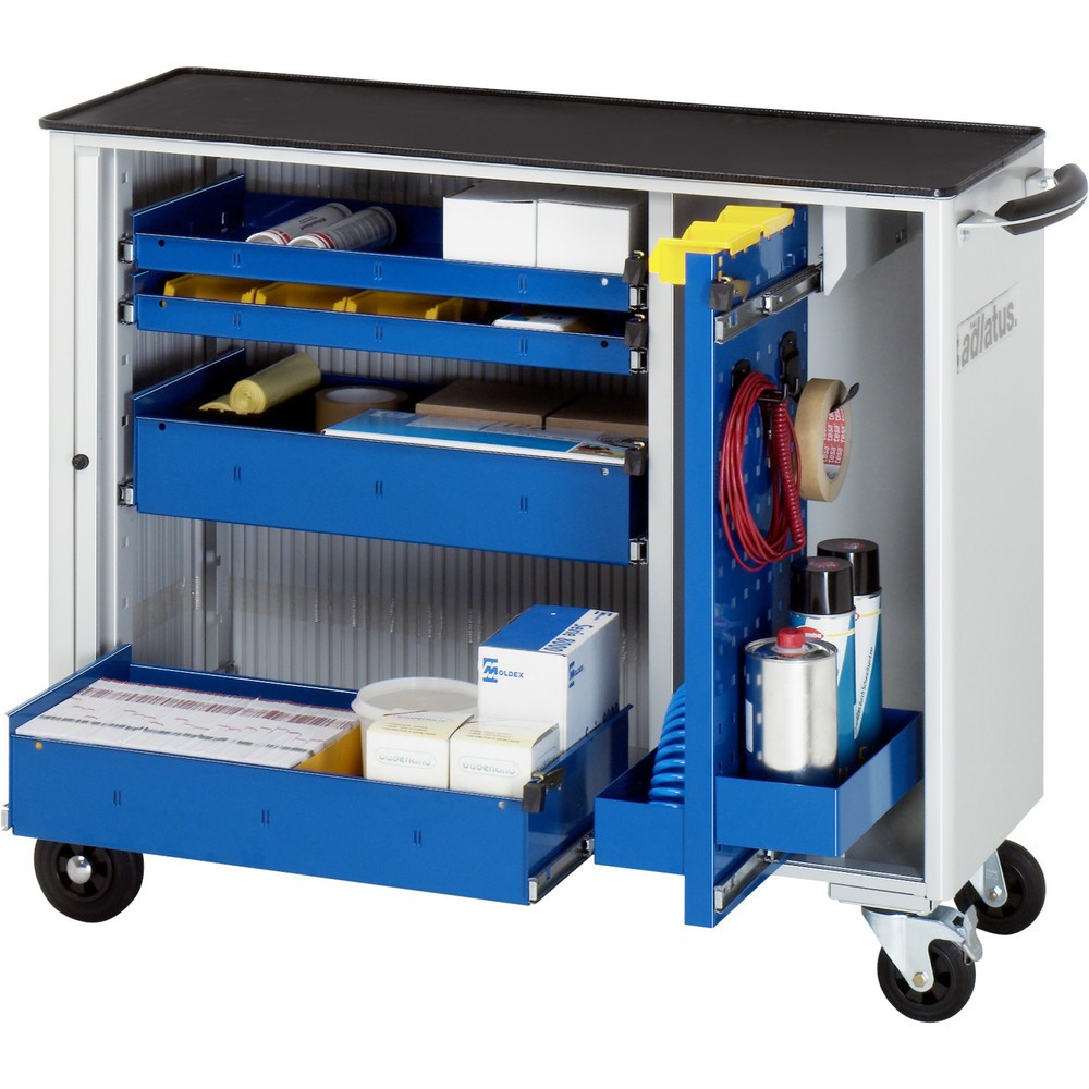 Product afbeelding: Gereedschapswagen RAU serie adlatus, hxbxd 860 x 1.025 x 400 mm, 4 lades 2 x 40, 2 x 105 mm, metalen werkblad