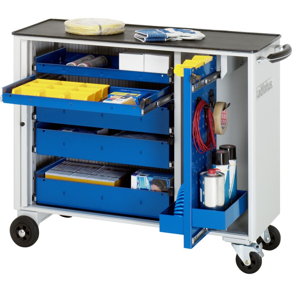 Product afbeelding: Gereedschapswagen RAU serie adlatus, hxbxd 860 x 1.025 x 400 mm, 5 lades 2 x 40, 3 x 105 mm, metalen werkblad