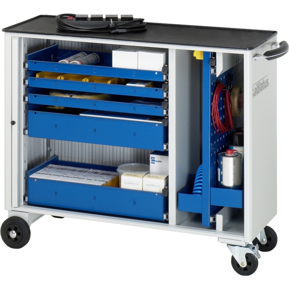 Product afbeelding: Gereedschapswagen RAU serie adlatus, hxbxd 860 x 1.025 x 400 mm, 5 lades 3 x 40, 2 x 105 mm, metalen werkblad
