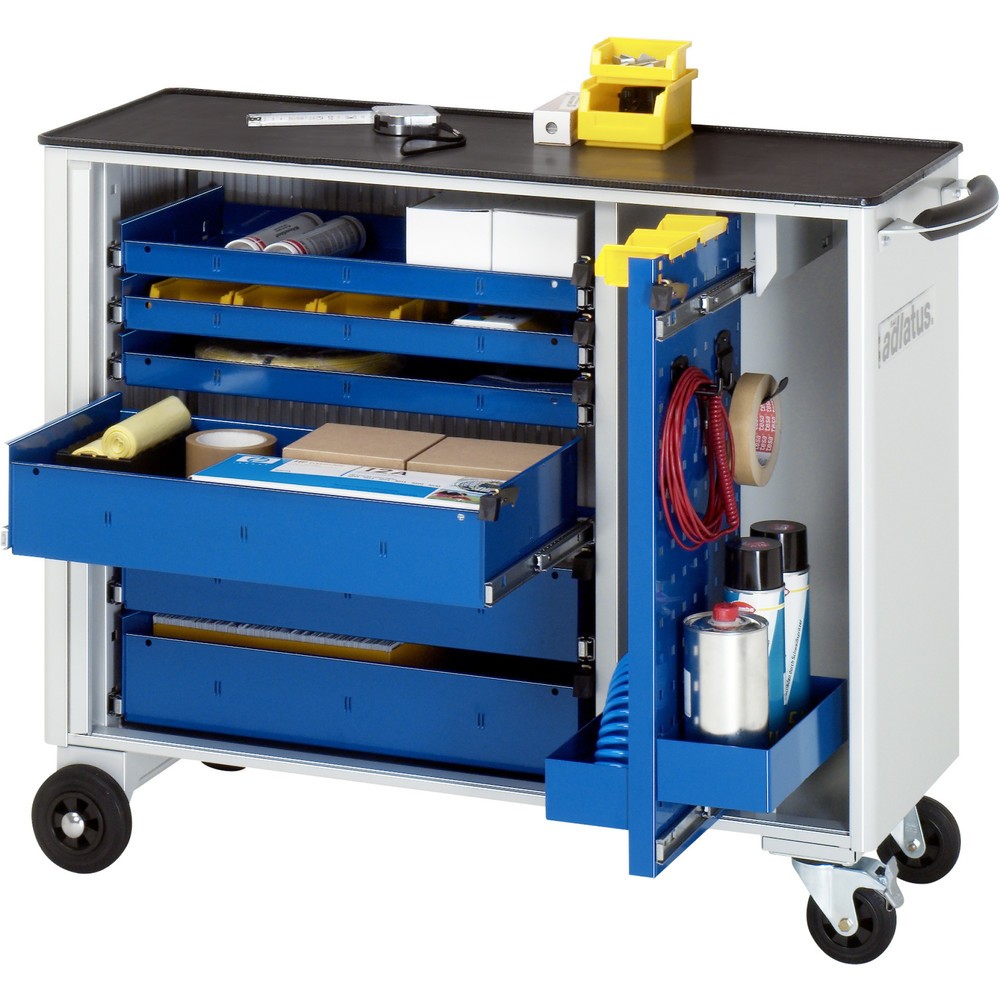 Product afbeelding: Gereedschapswagen RAU serie adlatus, hxbxd 860 x 1.025 x 400 mm, 6 lades 3 x 40, 3 x 105 mm, metalen werkblad
