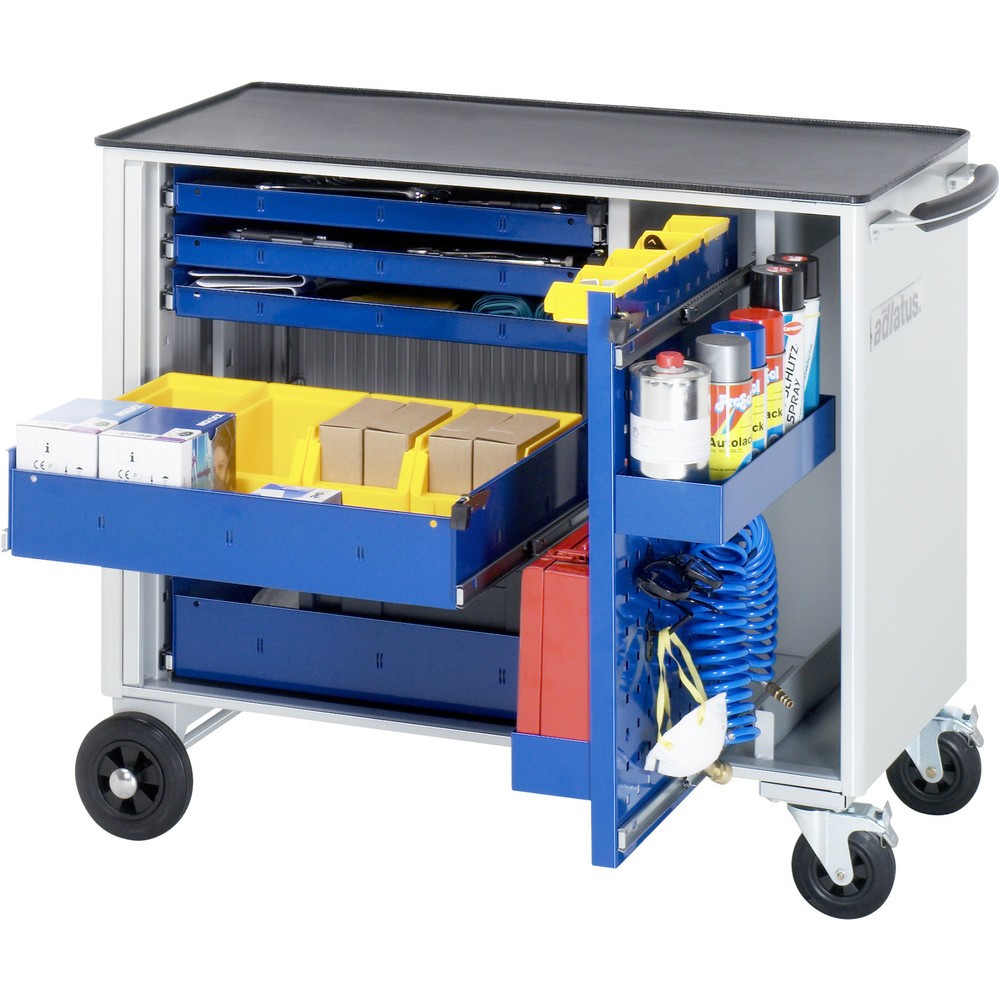 Productafbeelding nr. 1: Gereedschapswagen RAU serie adlatus, hxbxd 890 x 1.025 x 520 mm, 5 lades 3 x 40, 2 x 105 mm, metalen werkblad