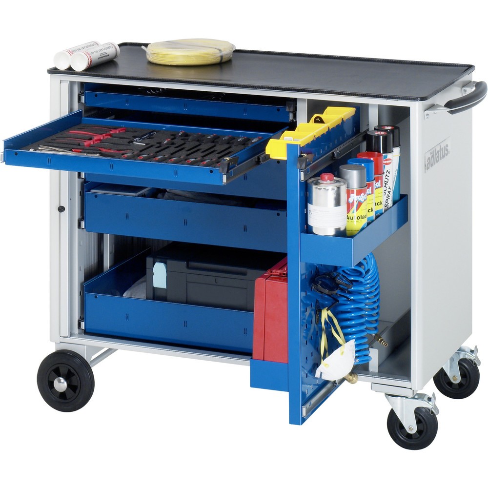 Productafbeelding nr. 1: Gereedschapswagen RAU serie adlatus, hxbxd 890 x 1.025 x 520 mm, 5 lades 2 x 40, 3 x 105 mm, metalen werkblad