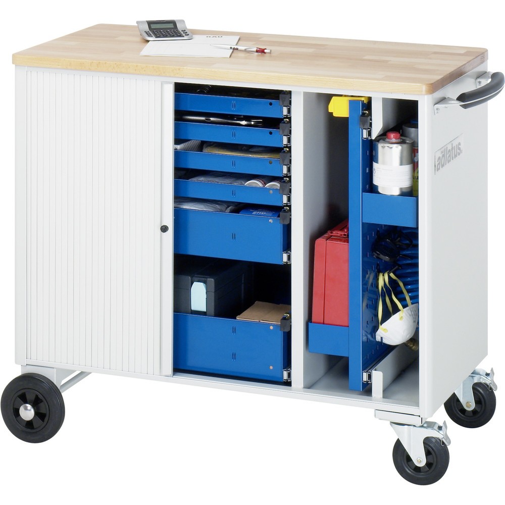 Productafbeelding nr. 4: Gereedschapswagen RAU serie adlatus, hxbxd 890 x 1.025 x 520 mm, 6 lades 4 x 40, 1 x 105, 1 x 130 mm, beuken werkblad