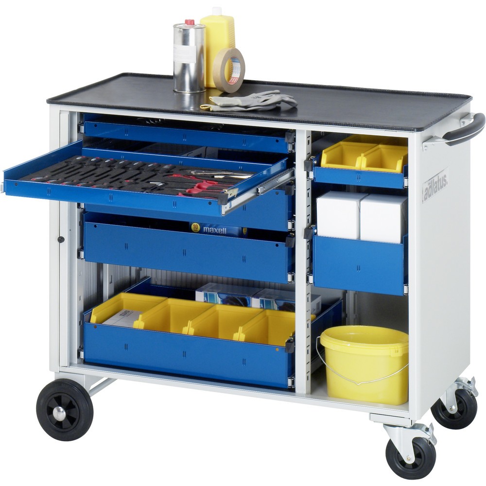 Productafbeelding nr. 1: Gereedschapswagen RAU serie adlatus, hxbxd 890 x 1.025 x 520 mm, 7 lades 3 x 40, 3 x 105, 1 x 130 mm, metalen werkblad