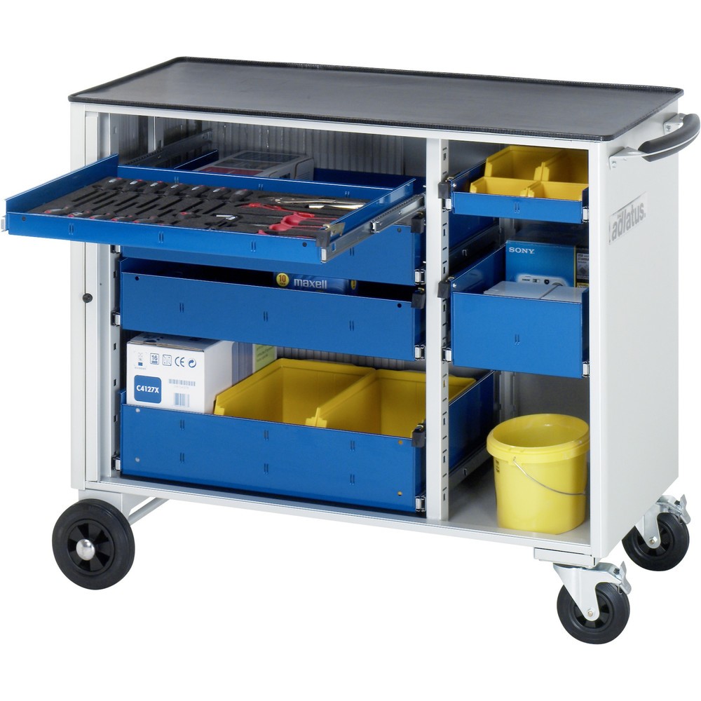 Product afbeelding: Gereedschapswagen RAU serie adlatus, hxbxd 890 x 1.025 x 520 mm, 6 lades 2 x 40, 2 x 105, 2 x 130 mm, metalen werkblad