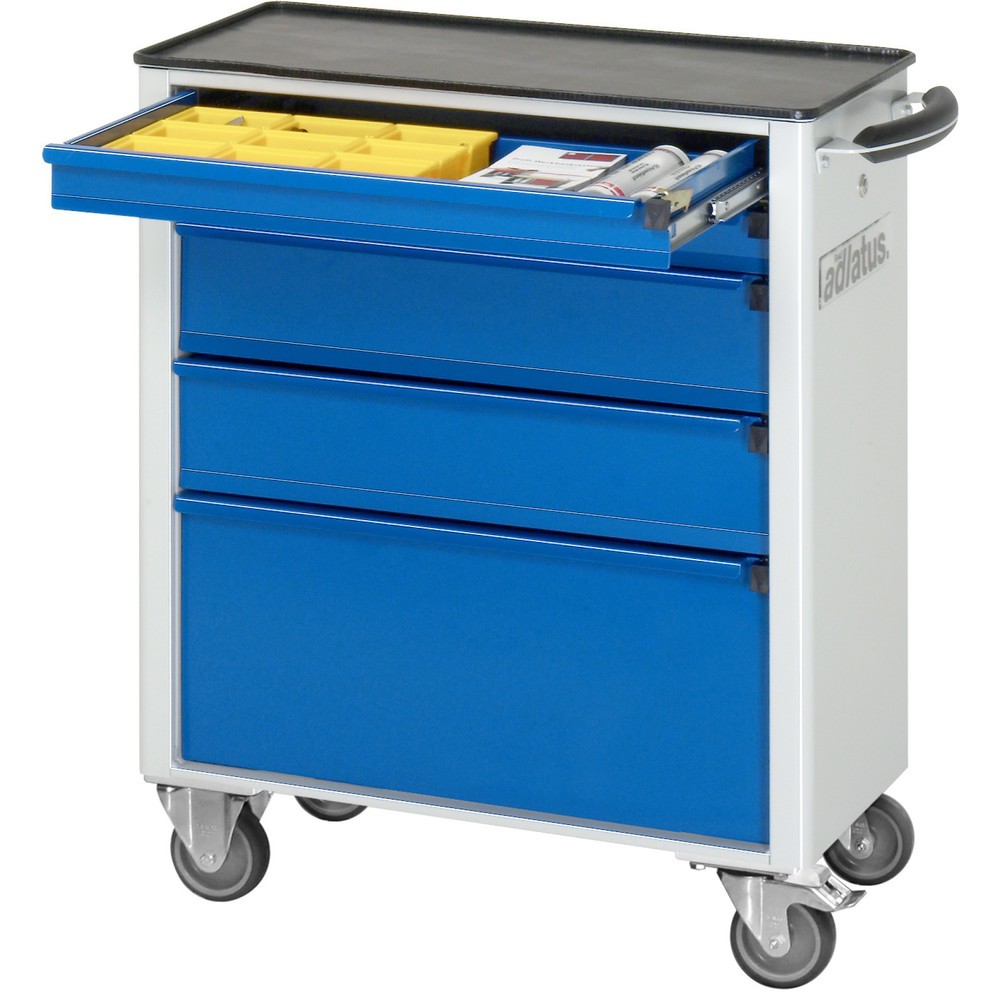 Product afbeelding: Gereedschapswagen RAU serie adlatus 700, hxbxd 860 x 700 x 350 mm, 5 lades 2 x 65, 2 x 130, 1 x 260 mm, metalen werkblad