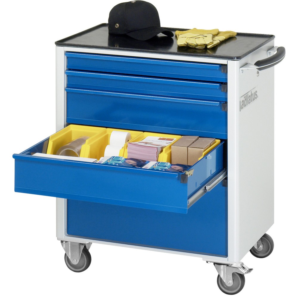Productafbeelding nr. 1: Gereedschapswagen RAU serie adlatus 700, hxbxd 860 x 700 x 510 mm, 5 lades 2 x 65, 2 x 130, 1 x 260 mm, metalen werkblad