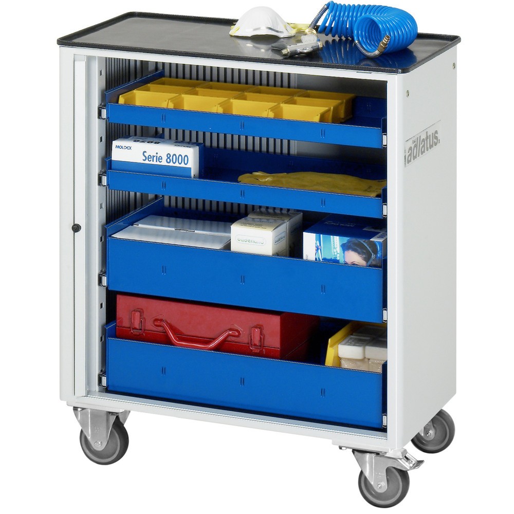 Product afbeelding: Gereedschapswagen RAU serie adlatus 700, hxbxd 860 x 725 x 400 mm, 4 lades 2 x 40, 2 x 105 mm, metalen werkblad