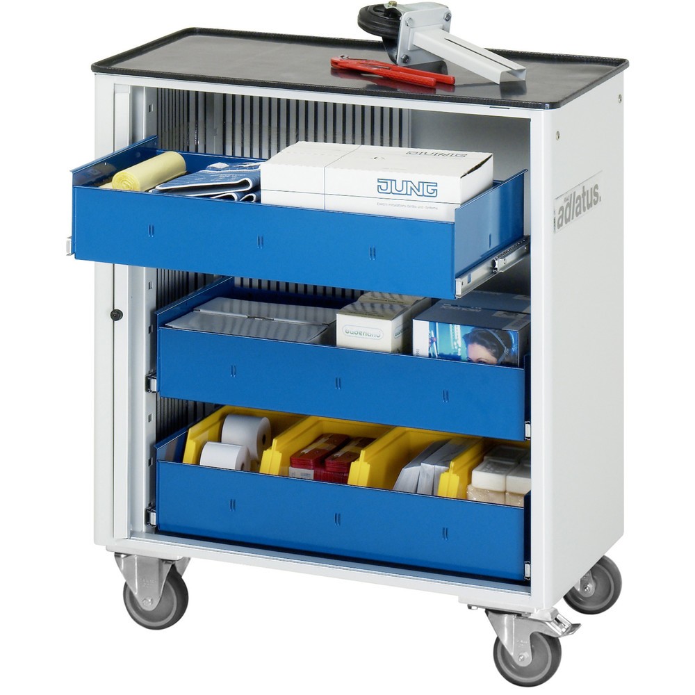 Product afbeelding: Gereedschapswagen RAU serie adlatus 700, hxbxd 860 x 725 x 400 mm, 3 lades 3 x 105 mm, metalen werkblad