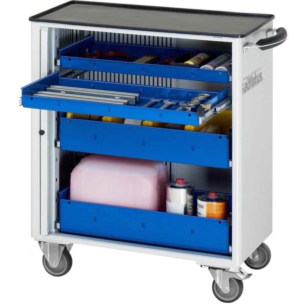 Product afbeelding: Gereedschapswagen RAU serie adlatus 700, hxbxd 860 x 725 x 400 mm, 4 lades 2 x 40, 2 x 105 mm, metalen werkblad