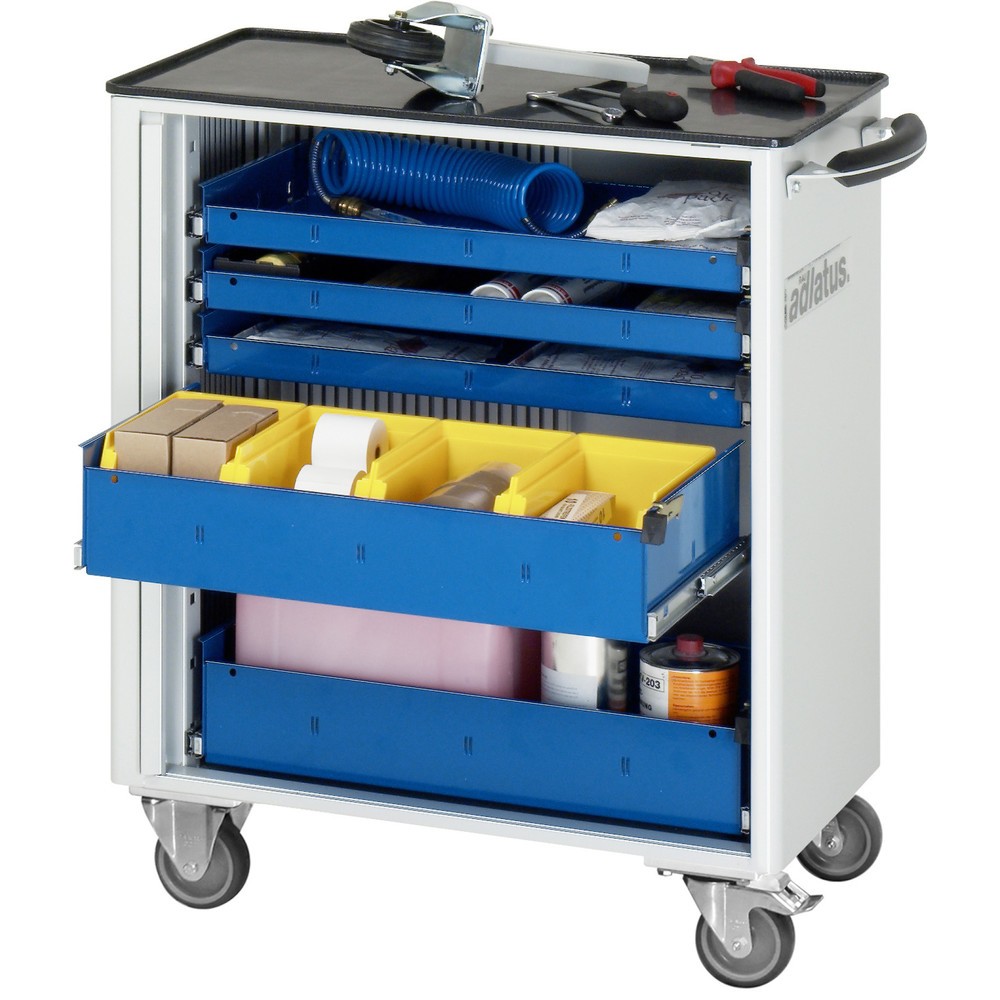 Product afbeelding: Gereedschapswagen RAU serie adlatus 700, hxbxd 860 x 725 x 400 mm, 5 lades 3 x 40, 2 x 105 mm, metalen werkblad