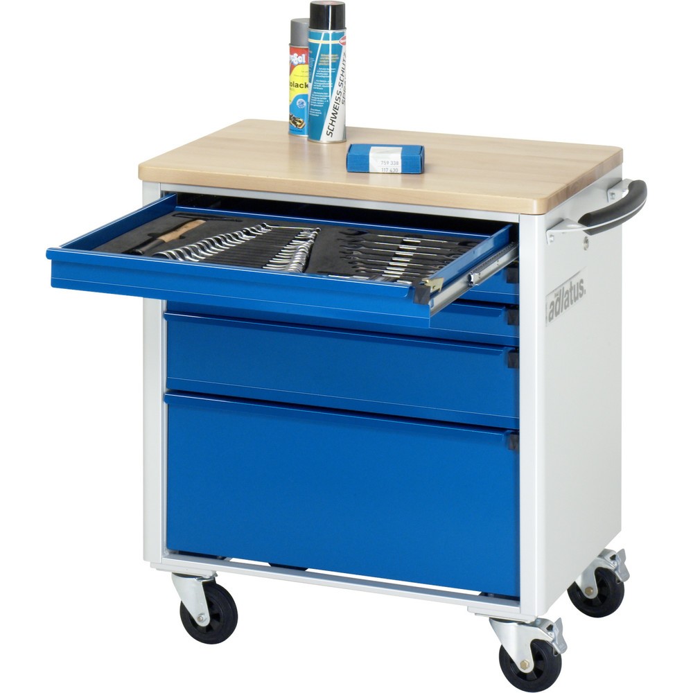 Productafbeelding nr. 1: Gereedschapswagen RAU serie adlatus 700, hxbxd 790 x 700 x 510 mm, 5 lades 3 x 65, 1 x 130, 1 x 260 mm, beuken werkblad