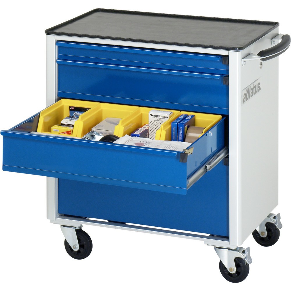 Product afbeelding: Gereedschapswagen RAU serie adlatus 700, hxbxd 790 x 700 x 510 mm, 4 lades 1 x 65, 2 x 130, 1 x 260 mm, metalen werkblad