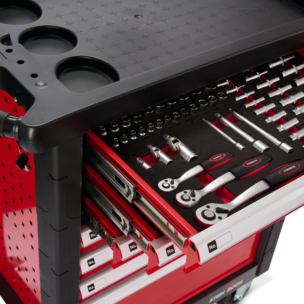 Productafbeelding nr. 5: Gereedschapswagen Steinbock® L, 7 lades, afsluitbaar, incl. 178-delig gereedschapsassortiment